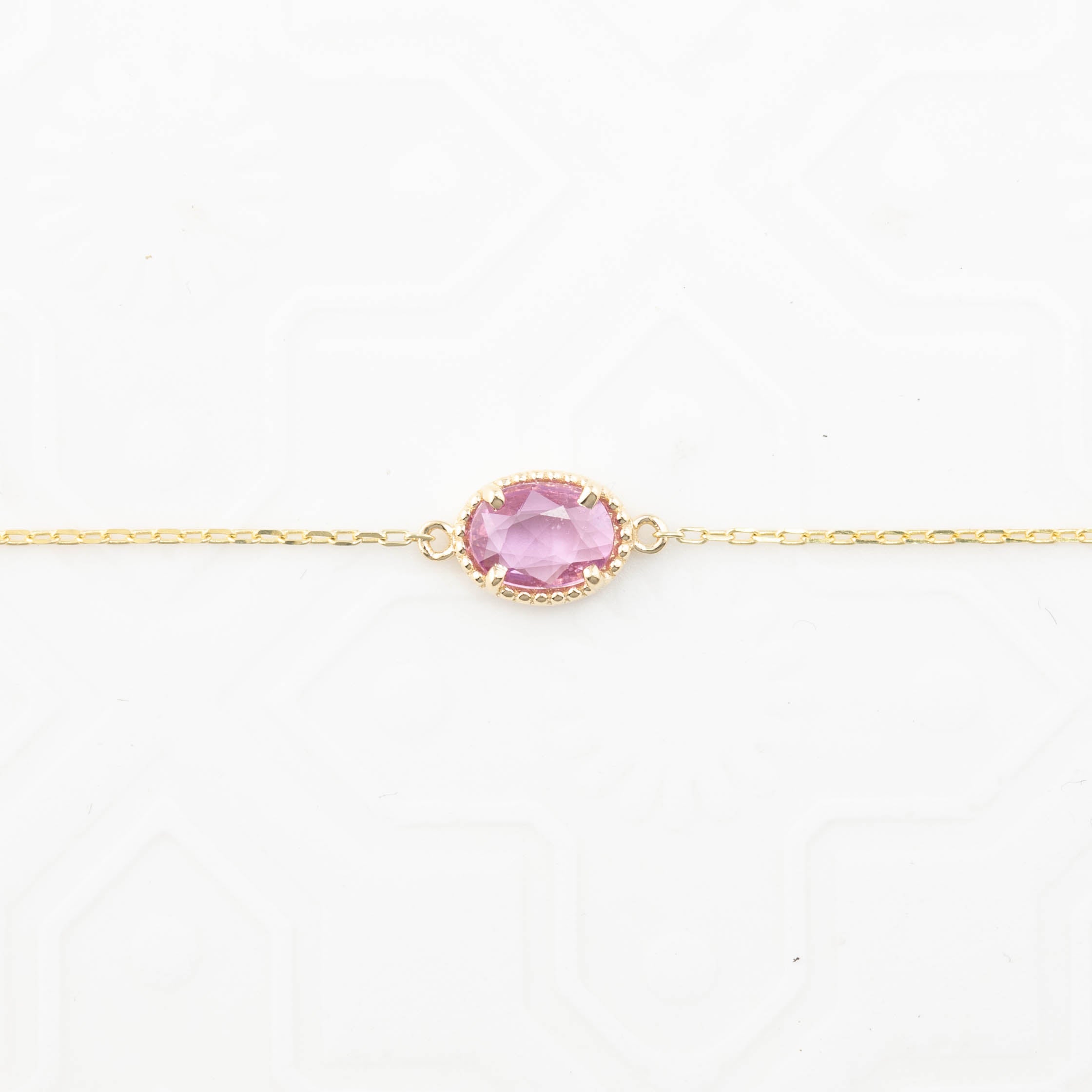 Dahlia Bracelet, Unheated Pink Sapphire