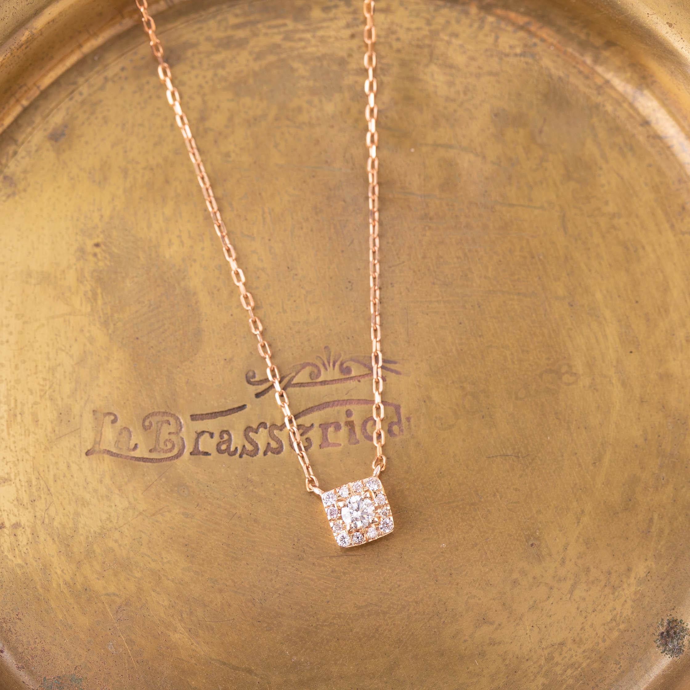 Jophiel Diamond Halo Necklace