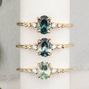Estel Fleur Ring, 0.60 0.70ct Montana Sapphire