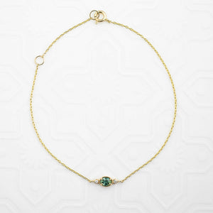 Three-Stone Bracelet, Unheated Madagascar Sapphire