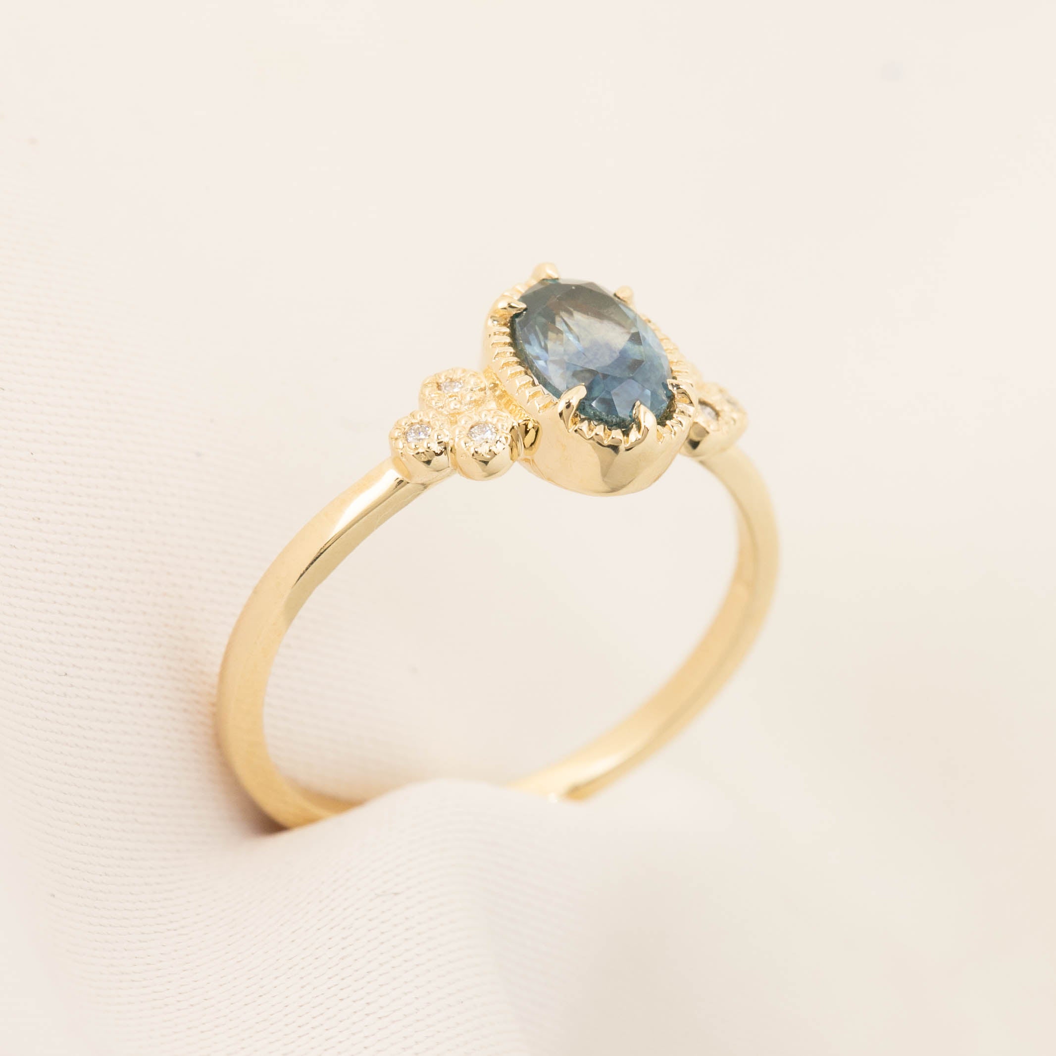Celine Ring - 0.96ct Teal Blue Montana Sapphire (One of a kind)