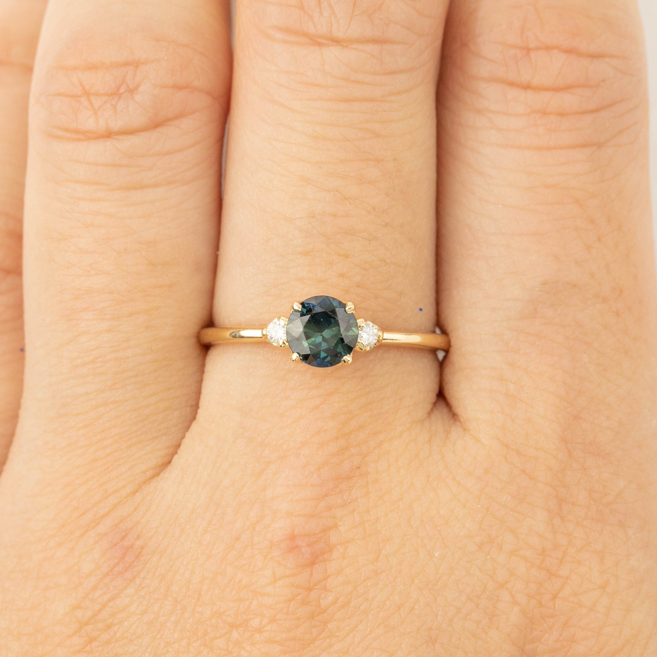 Sofia Ring - 0.75ct Queensland Peacock Sapphire (One of a kind)