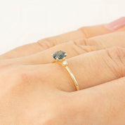Sofia Ring - 0.75ct Queensland Peacock Sapphire (One of a kind)