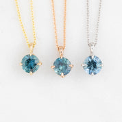 Alice Charm Necklace, Montana Sapphire