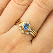 【即日配送】テレサリング ・0.55ct・モンタナ産ティールブルーサファイア・K14YG