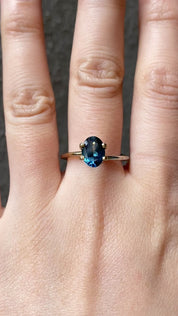 1.62ct Oval Cut Teal Blue Montana Sapphire