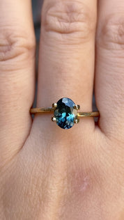 1.68ct Oval Cut Blue Green Montana Sapphire SO384