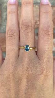 0.94ct Oval Cut Blue Green Montana Sapphire