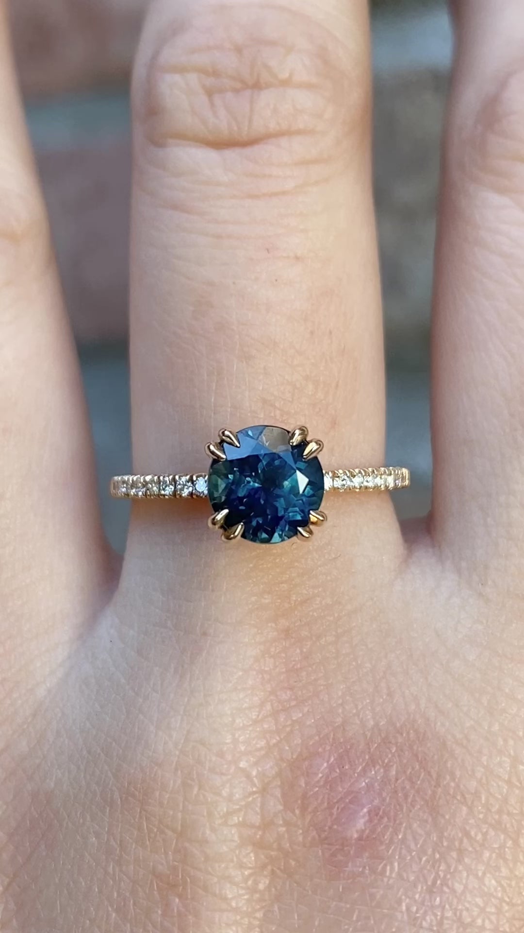 【一点物】サブリナリング ・1.89ct・加熱モンタナ産ブルーサファイア・K14YG