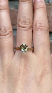 1.53ct Oval Cut Parti Green Yellow Montana Sapphire SO331
