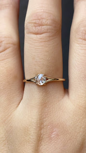 Kylie Ring, 0.27ct Rose Cut Diamond, 14k Yellow Gold (One of a kind)