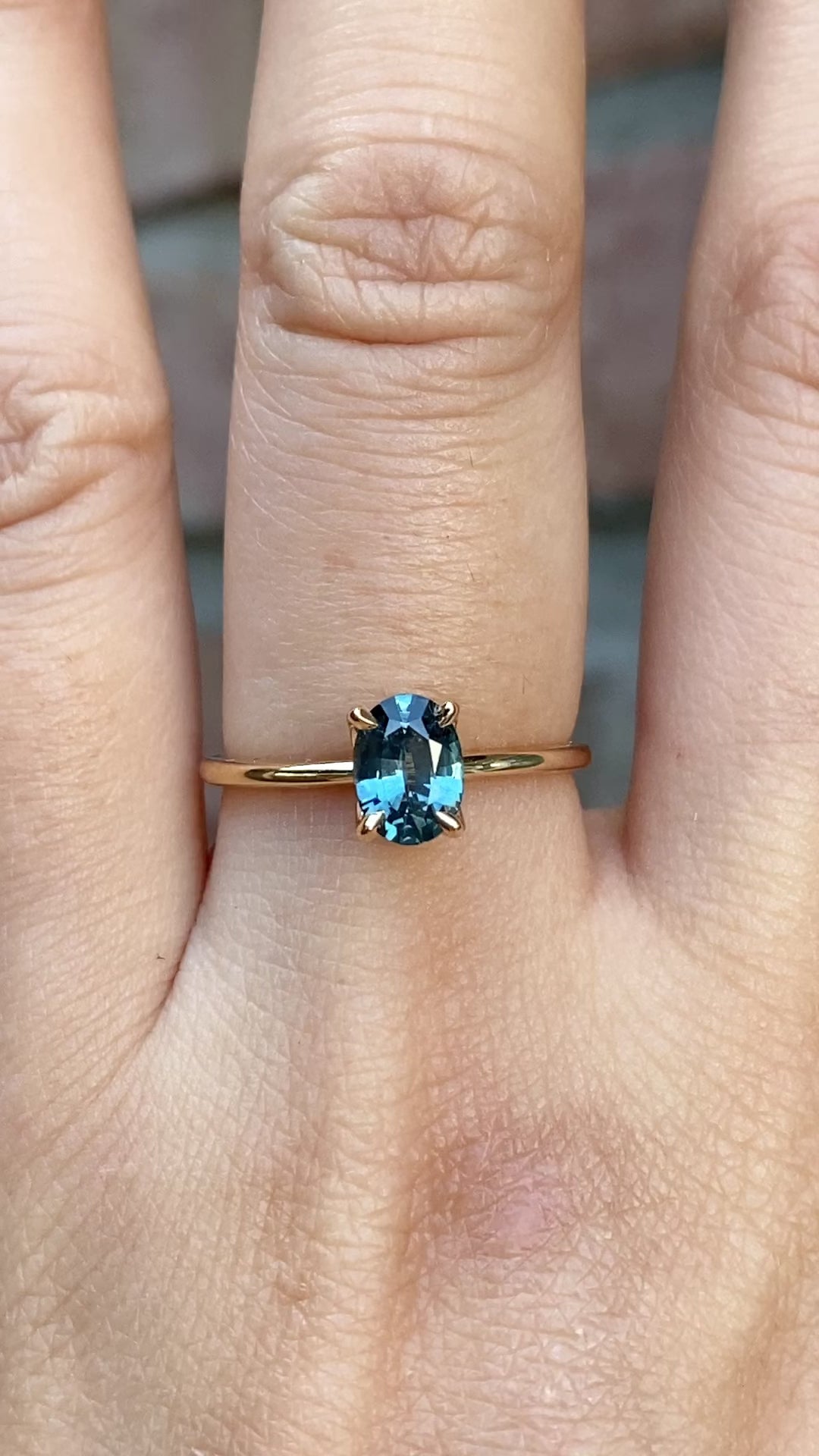 【即日配送】サラリング ・0.82ct・加熱モンタナ産ブルーグリーンサファイア・K14YG