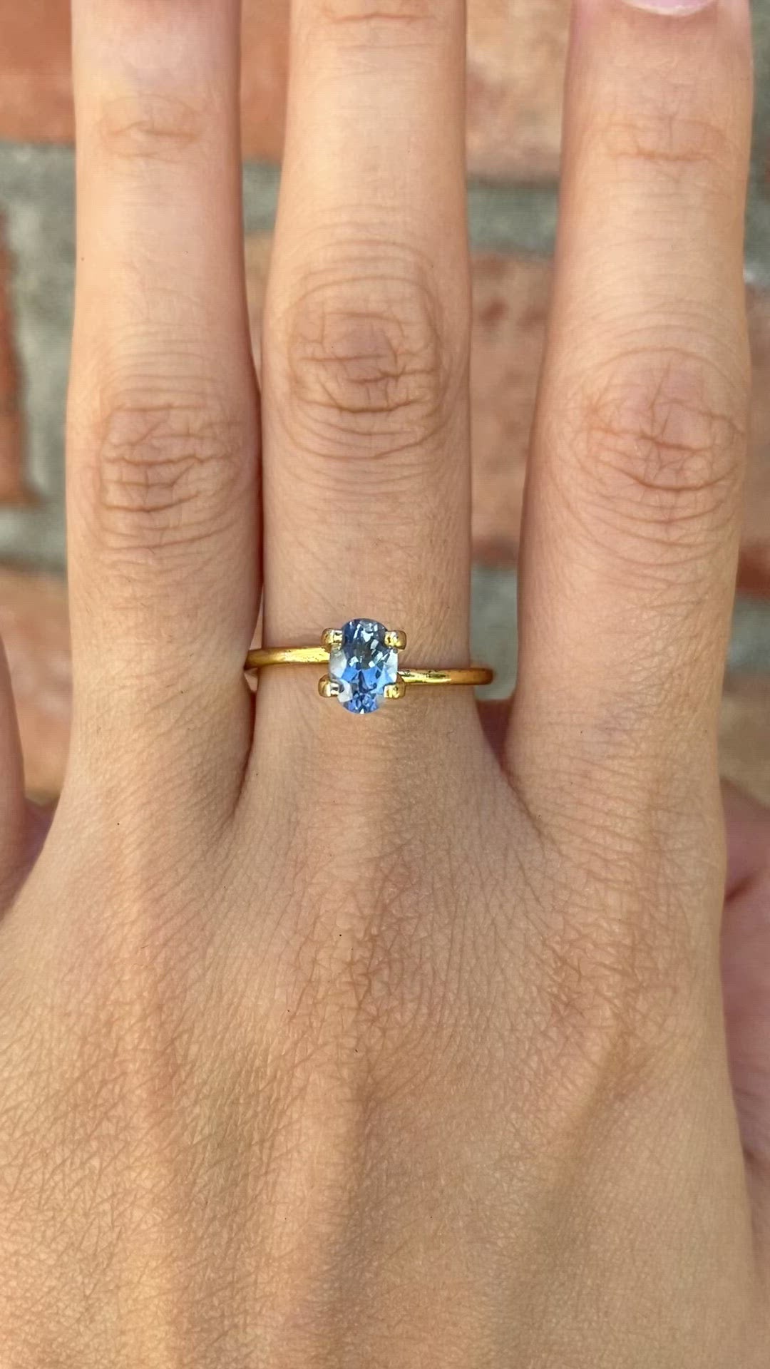 0.93ct Oval Cut Light Blue Montana Sapphire