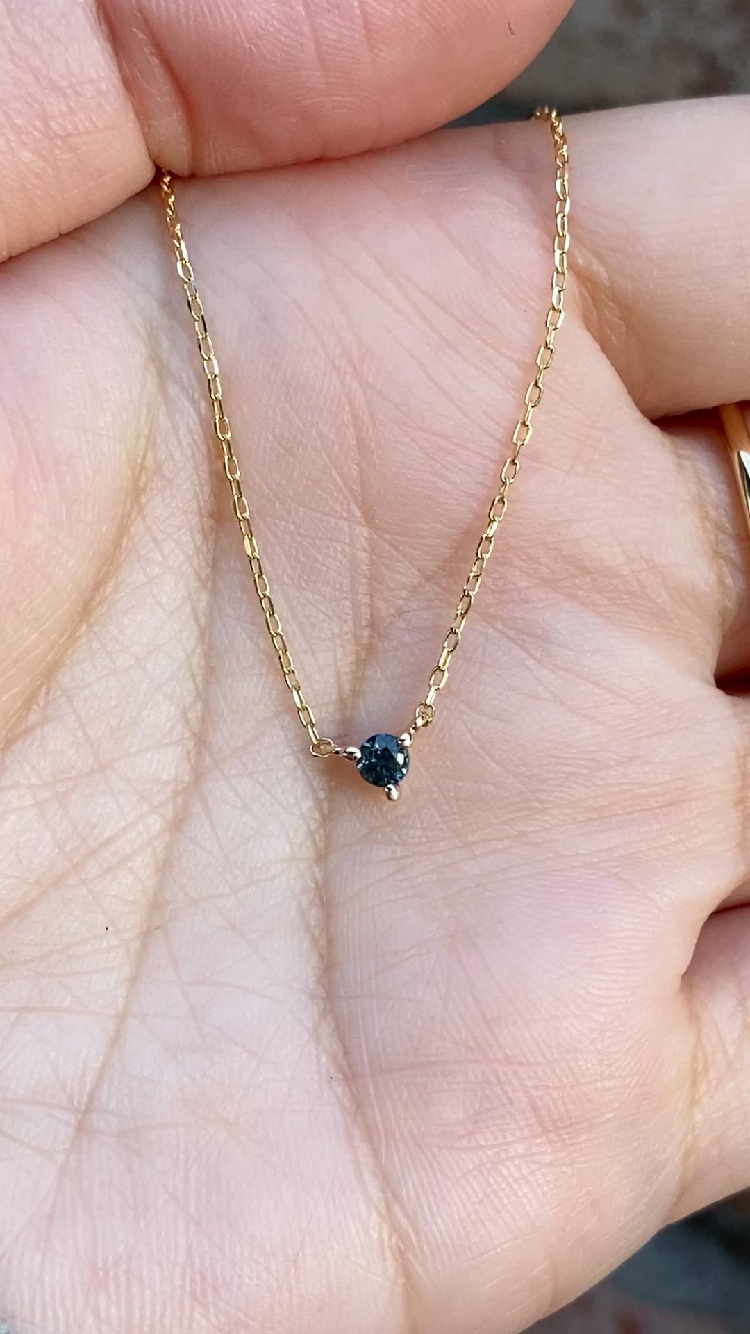 ３プロング ネックレス（ラウンド3～4mm）