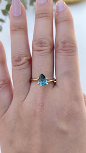 1.41ct Pear Shape Montana Sapphire
