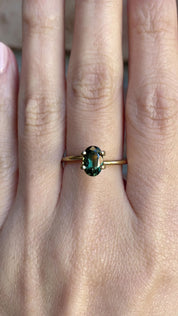 1.28ct Oval Cut Green Queensland Sapphire SO222