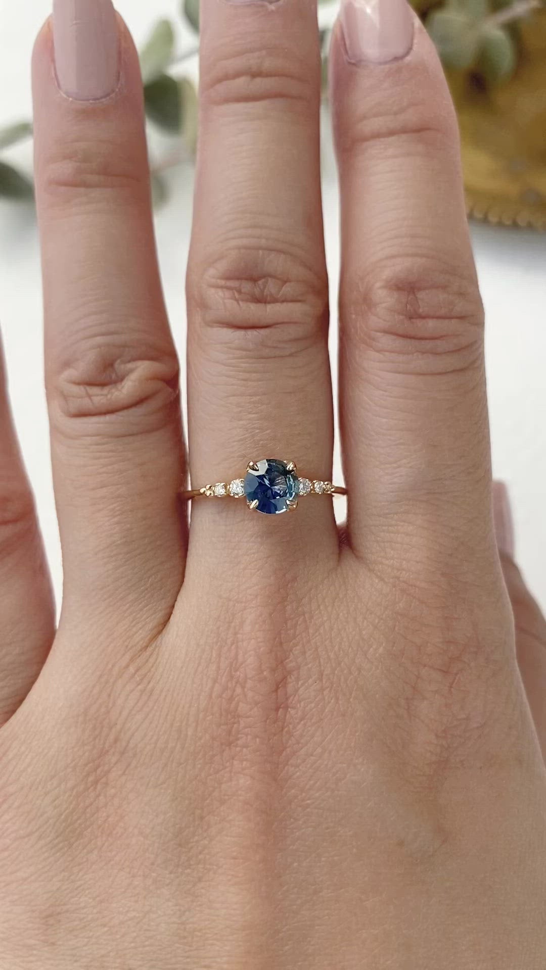 Estel Luxe Ring - 0.77ct Teal Blue Montana Sapphire (One of a kind)