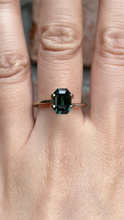 2.1ct Emerald Cut Green Madagascar Sapphire SF228