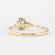 【即日配送】テレサリング ・0.55ct・モンタナ産ティールブルーサファイア・K14YG