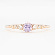 Estel Fleur Ring, 0.30ct Purplish Madagascar Sapphire