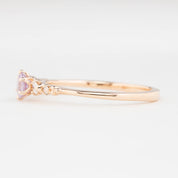Estel Fleur Ring, 0.30ct Purplish Madagascar Sapphire