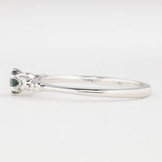 【即日配送】エステルフルールリング ・0.30ct・クイーンズランド産ブルーグリーンサファイア・K14WG