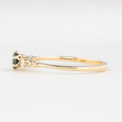 【即日配送】エステルフルールリング ・0.30ct・クイーンズランド産ブルーグリーンサファイア・K14YG