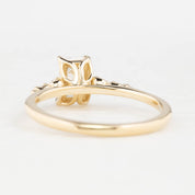 Estel Fleur Four Prongs Ring, GIA Certified 0.71ct Radiant Diamond, 14K Yellow Gold (One of a kind)