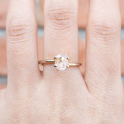 0.57ct Oval Rose Cut Diamond 7.3x5.8mm