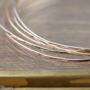 Gold Streaks Hammered Bangle (Set of 3 bangles)