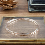 Gold Streaks Hammered Bangle (Set of 3 bangles)