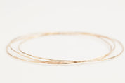Gold Streaks Hammered Bangle (Set of 3 bangles)