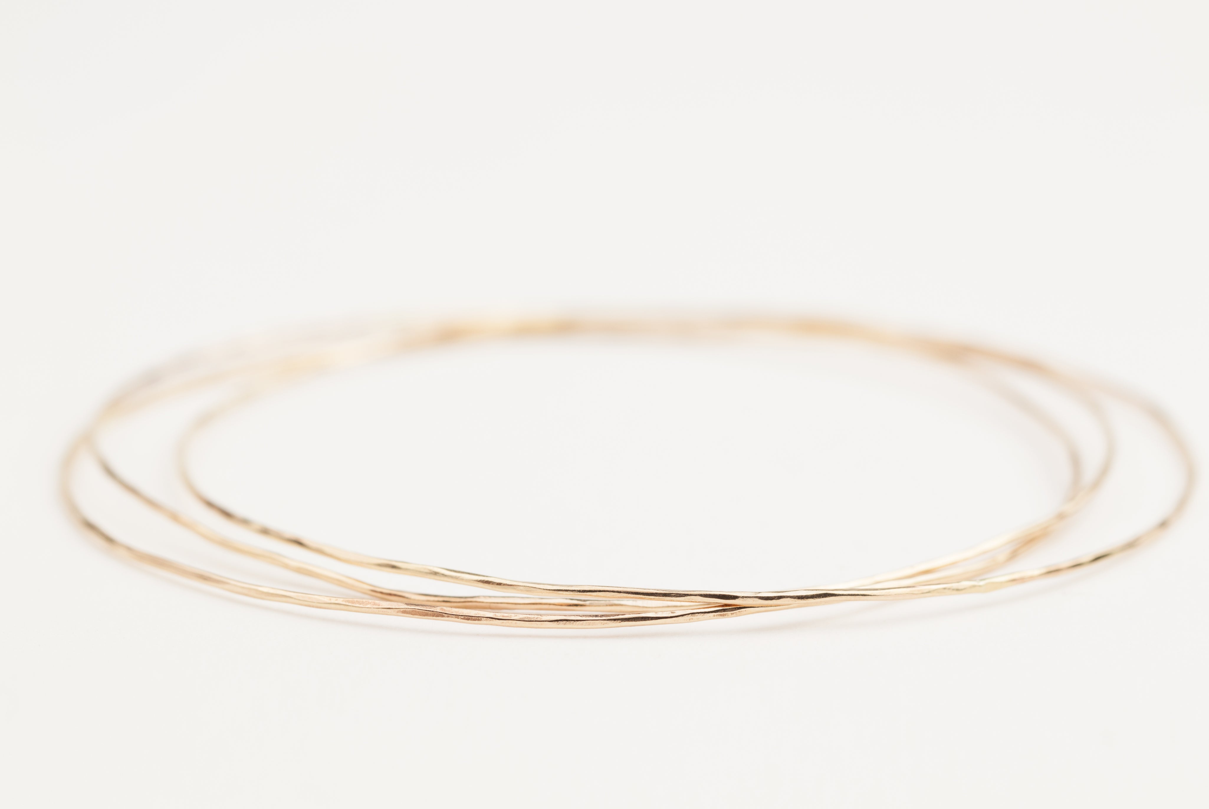 Gold Streaks Hammered Bangle (Set of 3 bangles)