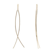 Gold Streaks Swing Earrings