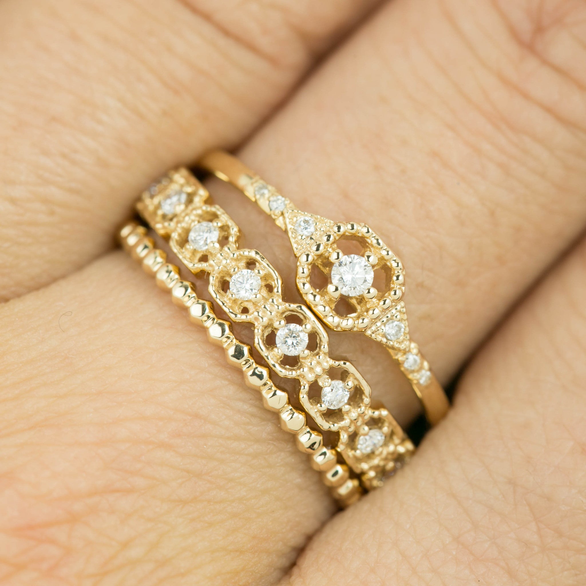 Milgrain Square Eternity Ring