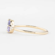 【即日配送】エミリーリング ・0.60ct・非加熱マダガスカル産ライトブルーサファイア・K14YG