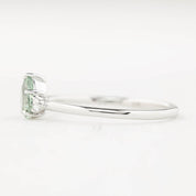 エミリリング　0.55ct Light Green Montana Sapphire 14K White Gold