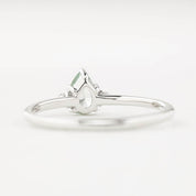 エミリリング　0.55ct Light Green Montana Sapphire 14K White Gold