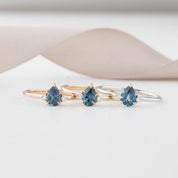 Emilie Ring 6mm 0.55ct Blue Montana Sapphire 14K Yellow Gold
