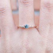 Estel Fleur Ring, 0.30ct Montana Sapphire
