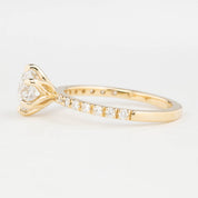 Maria Luxe Ring, IGI Certified 1.3ct Lab Diamond, 14K Yellow Gold (One of a kind)
