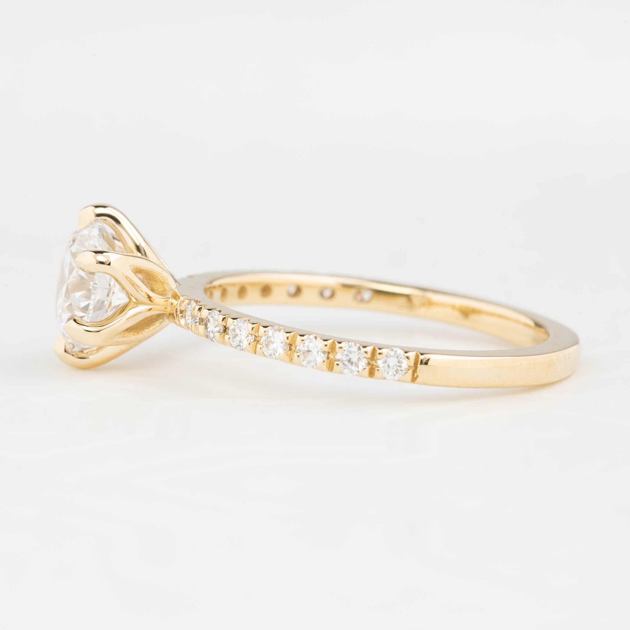 Maria Luxe Ring, IGI Certified 1.3ct Lab Diamond, 14K Yellow Gold (One of a kind)