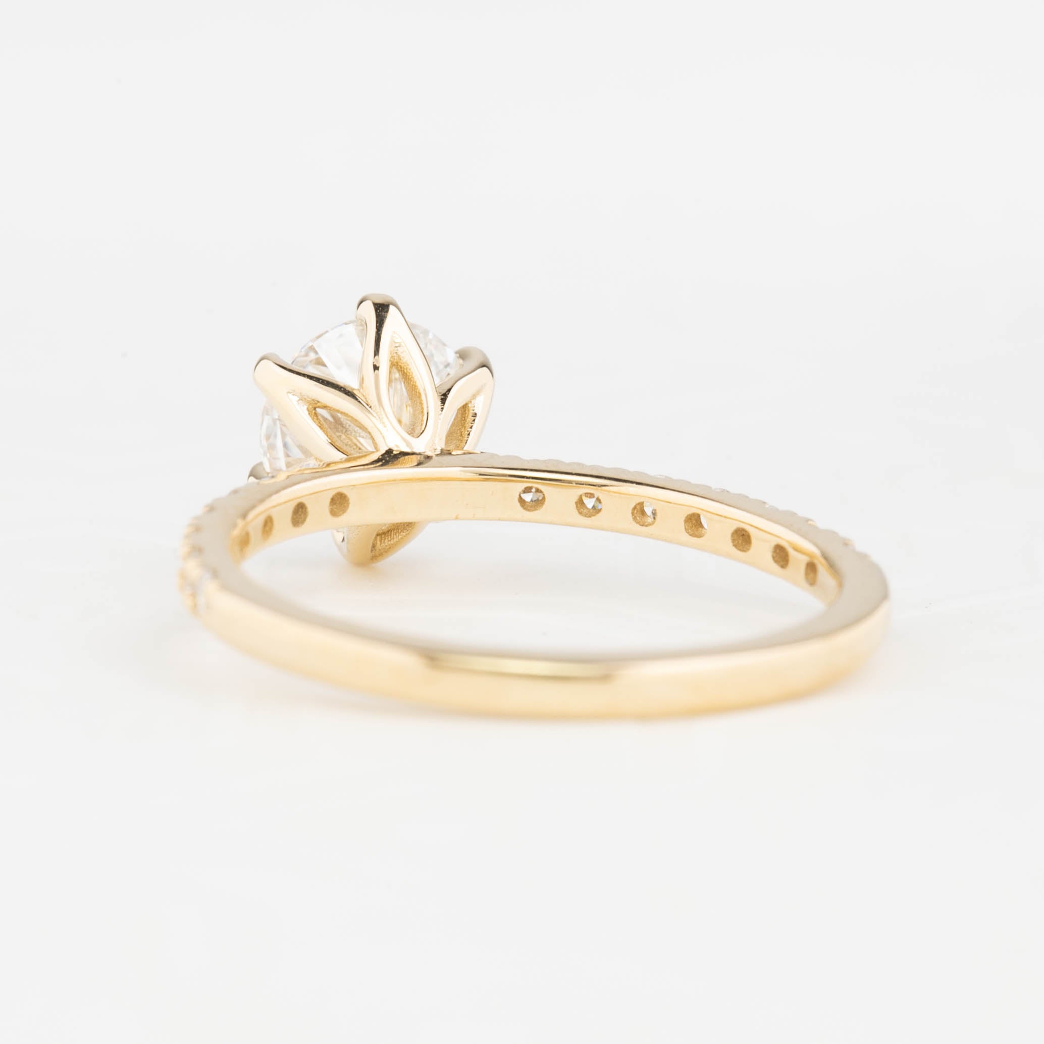 Maria Luxe Ring, IGI Certified 1.3ct Lab Diamond, 14K Yellow Gold (One of a kind)