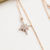 Starburst Diamond Threader Earrings