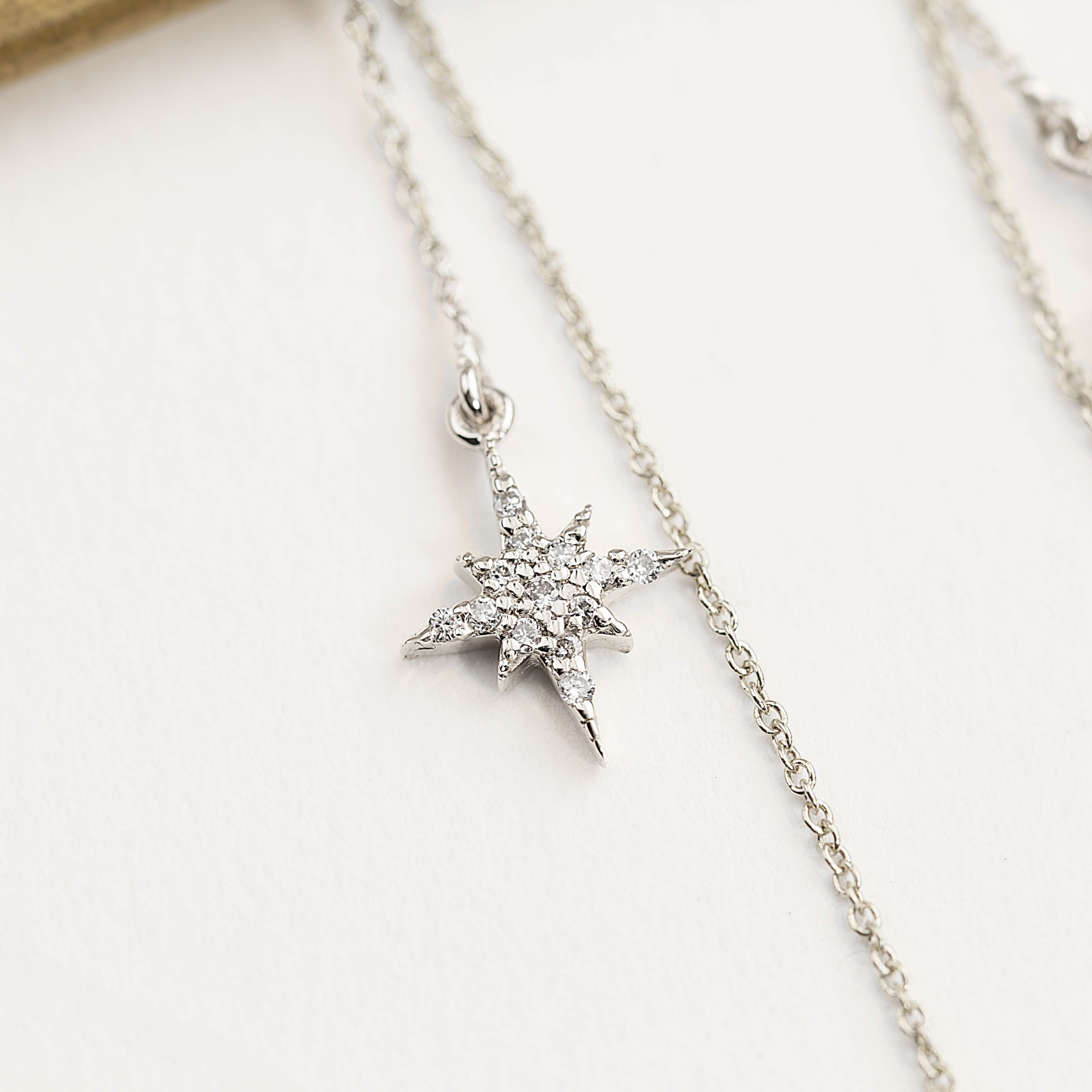 Starburst Diamond Threader Earrings