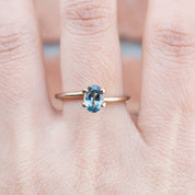 0.88ct Oval Cut Blue Green Tanzania Sapphire SO261