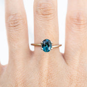 1.55ct Oval Cut Deep Teal Blue Madagascar Sapphire SO323