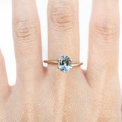 1.47ct Oval Cut Light Gray Blue Madagascar Sapphire SO325