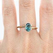 1.37ct Oval Cut Blue Green Montana Sapphire SO329