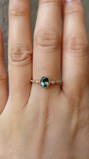 Celeste Ring, 0.80ct Montana Sapphire